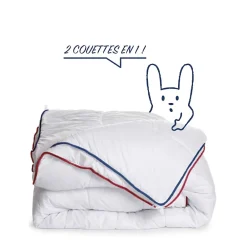 Bleu Calin Couette 4 saisons 200x200cm 3 couettes en 1* Couette