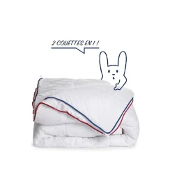 Bleu Calin Couette 4 saisons 200x200cm 3 couettes en 1* Couette