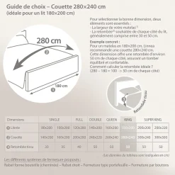 Linnea Couette automne 280x240 cm HARMONIE garnissage fibre polyester 300g/m2* Couette