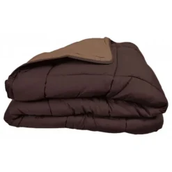 Toison d'Or Couette chaude Bicolore Gamme Microfibre "Cocoon Non feu - Norme NF EN ISO 12952" toutes dimensions - Cocoon Chocolat* Couette
