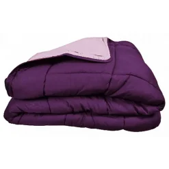 Couette chaude Bicolore Gamme Microfibre "Cocoon Non feu - Norme NF EN ISO 12952" toutes dimensions - Cocoon Prune Par>Toison d'Or Best