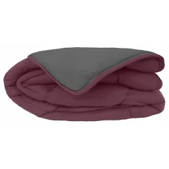 Toison d'Or Couette chaude Bicolore Gamme Microfibre "Cocoon Non feu - Norme NF EN ISO 12952" toutes dimensions - Cocoon Prune Aci* Couette