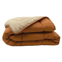 Toison d'Or Couette chaude microfibre bicolore 400 gr/m2 (220x240 cm - Cuivre)* Couette