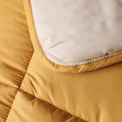 Toison d'Or Couette chaude microfibre bicolore 400 gr/m2 (160x220 cm - Jaune)* Couette