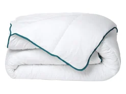 Couette chaude recyclée de DREAMEA en microfibre - 240 x 260 cm - 350 gr/ m² - Biais bleu - ROSA>Vente-unique Hot