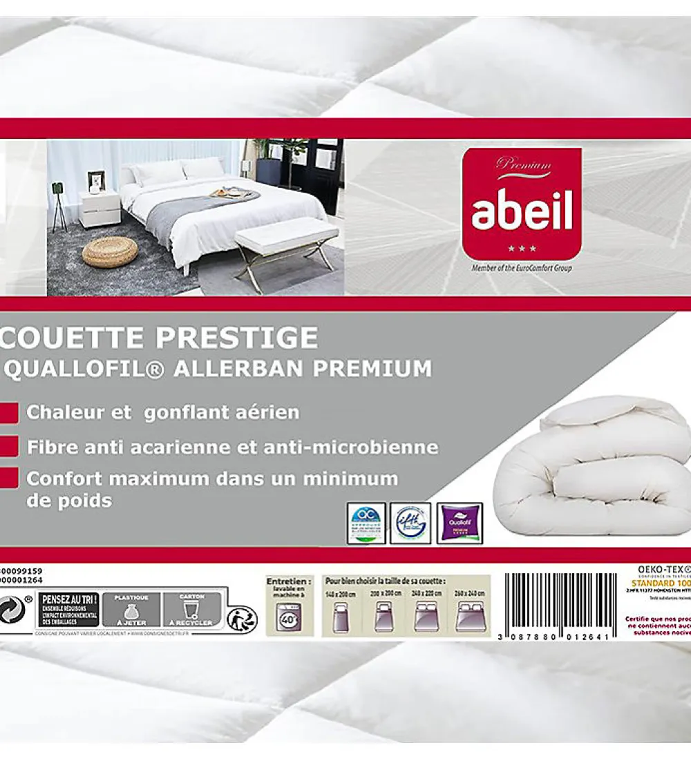 Abeil Couette chaude 140x200 cm Prestige Quallofil Allerban 350g/m2* Couette