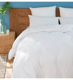 Couette de lit premium tempérée 350g blanc Aerelle soft flex Dimension - 200x200><noscript><img width=