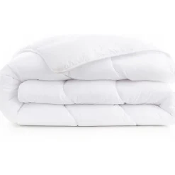 Couette de lit premium tempérée 350g blanc Aerelle soft flex Dimension - 140x200>Abeil