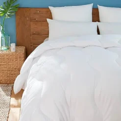 Couette de lit premium tempérée 350g blanc Aerelle soft flex Dimension - 140x200><noscript><img width=