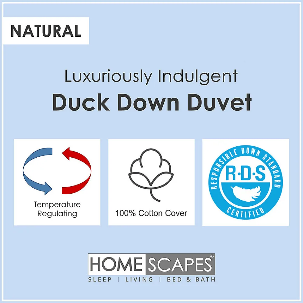 Couette de Luxe chaude spéciale hiver en duvet de canard 13.5 Tog - 260 x 220 cm ->Homescapes