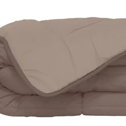 Couette d'été en microfibre bicolore (240x220 cm - Taupe)>Poyet Motte Sale