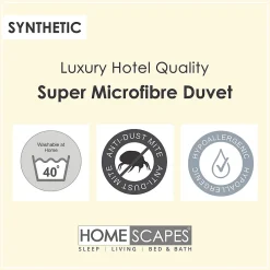 Homescapes Couette hiver 200 x 200 cm en microfibre 13.5 Tog -* Couette