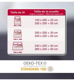 Abeil Couette hiver 350g 140 x 200 cm pour lit 1 place* Couette