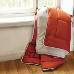 Linnea Couette hiver 240x220 cm COCOON BICOLORE Gingembre/Galet garnissage fibre polyester 400g/m2* Couette