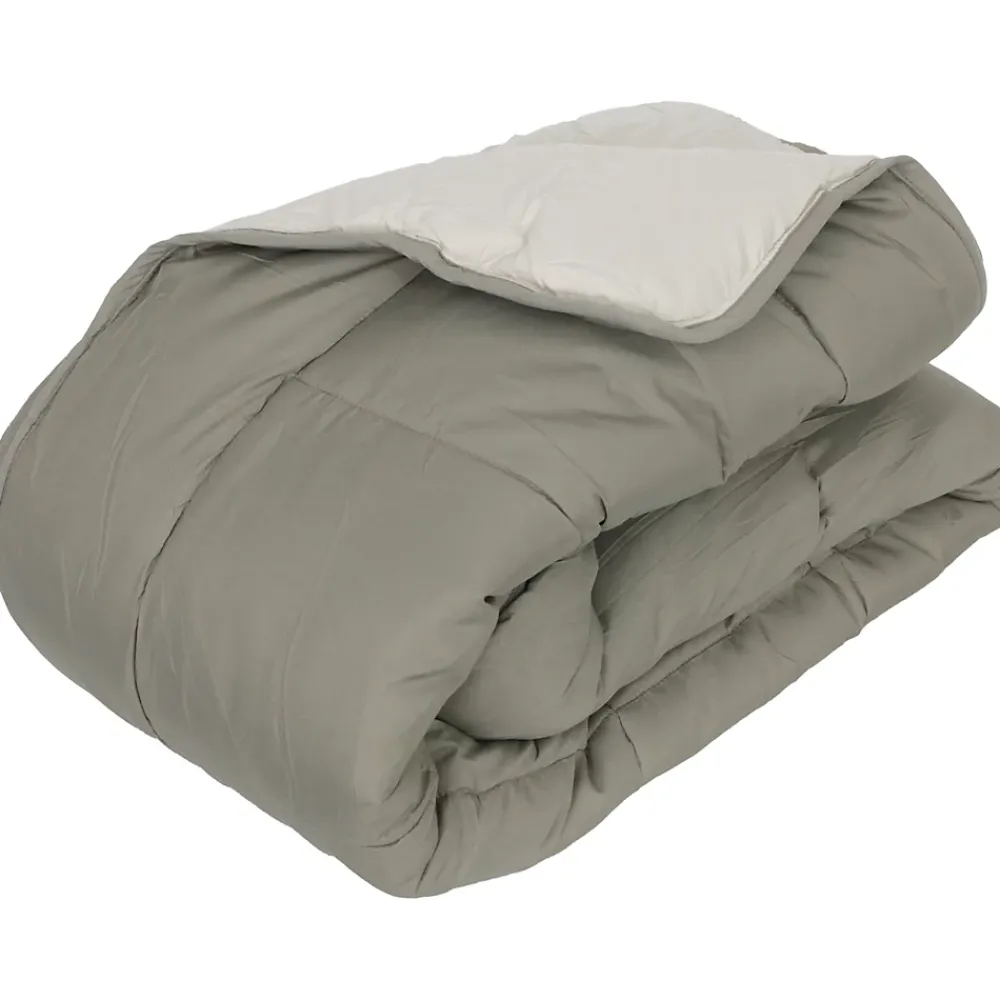 Linnea Couette hiver 260x240 cm COCOON BICOLORE Taupe/Lin garnissage fibre polyester 400g/m2* Couette