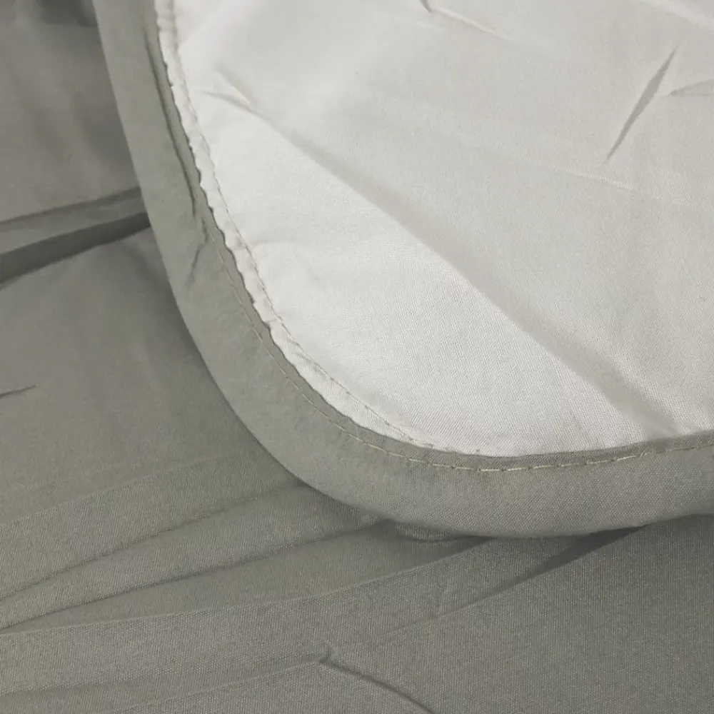 Linnea Couette hiver 260x240 cm COCOON BICOLORE Taupe/Lin garnissage fibre polyester 400g/m2* Couette