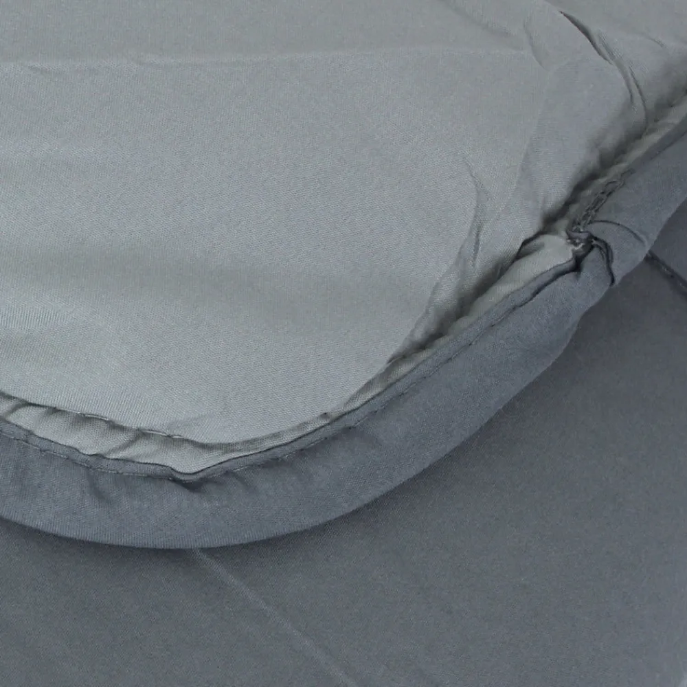 Couette hiver 140x200 cm COCOON BICOLORE Acier/Argent garnissage fibre polyester 400g/m2>Linnea New
