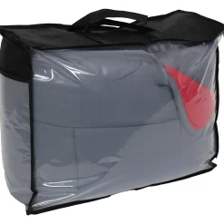 Couette hiver 140x200 cm COCOON BICOLORE Gris/Rouge garnissage fibre polyester 400g/m2><noscript><img width=