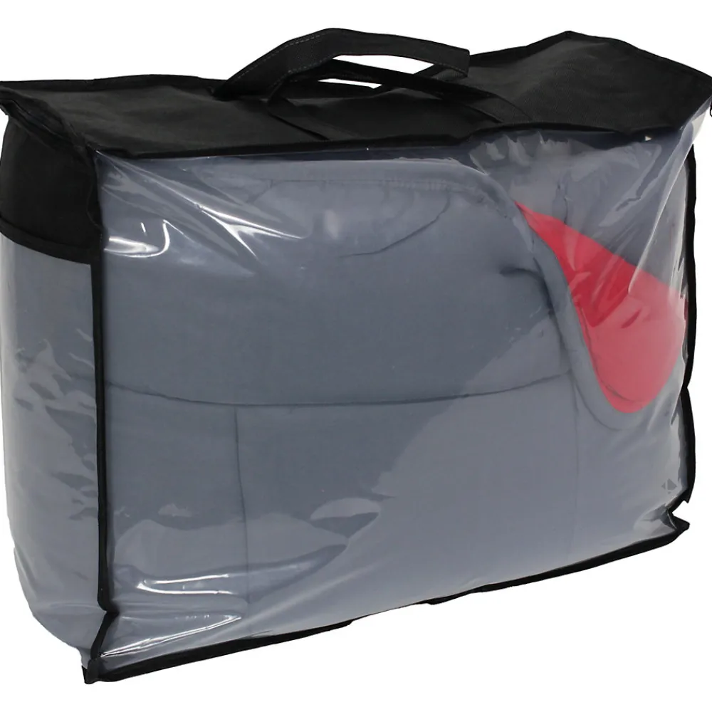 Couette hiver 140x200 cm COCOON BICOLORE Gris/Rouge garnissage fibre polyester 400g/m2>Linnea