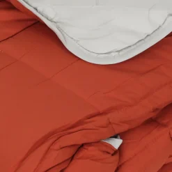 Linnea Couette hiver 260x240 cm COCOON BICOLORE Gingembre/Galet garnissage fibre polyester 400g/m2* Couette