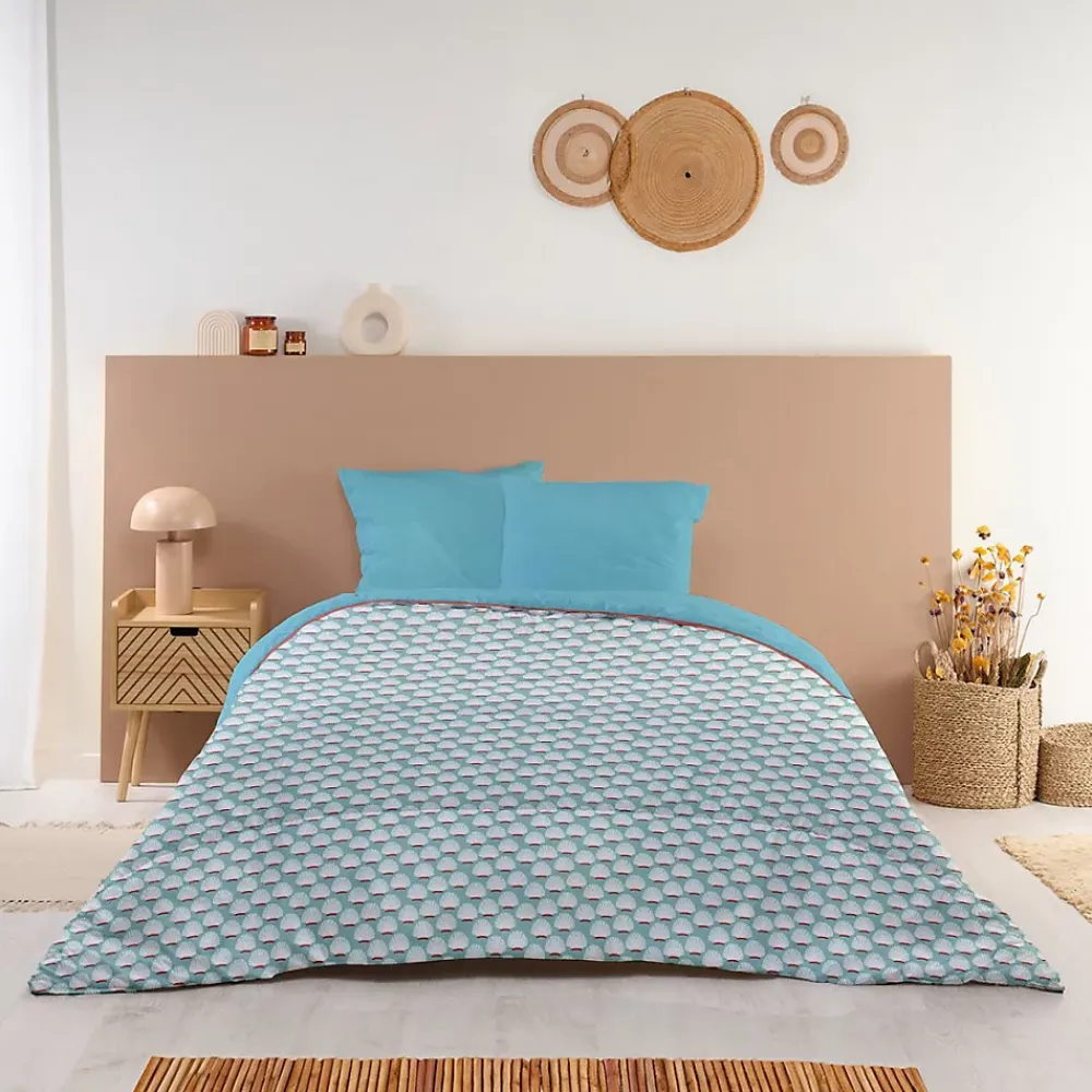 Bleu Calin Couette Imprimée Chaude 140x200cm DOUCEUR* Couette