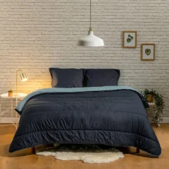 Couette Imprimée Chaude 140x200cm LA CONTRASTE>Bleu Calin Discount