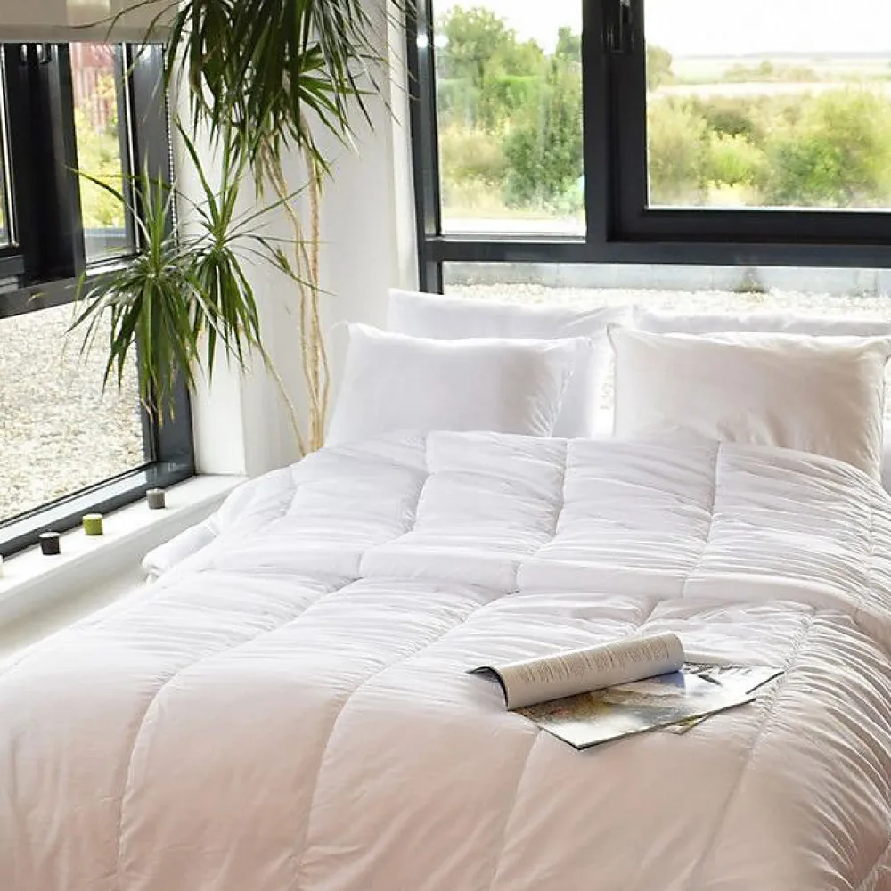 Couette légère anti transpirante 200 gr/m² 140 x 200 cm pour lit 1 place 90 x 190 cm>Bleu Calin New