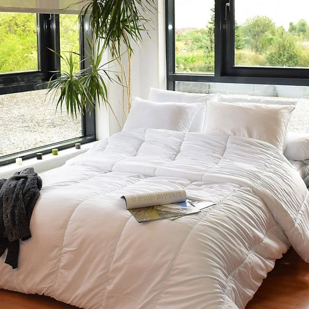Couette légère anti transpirante 200 gr/m² 140 x 200 cm pour lit 1 place 90 x 190 cm>Bleu Calin New