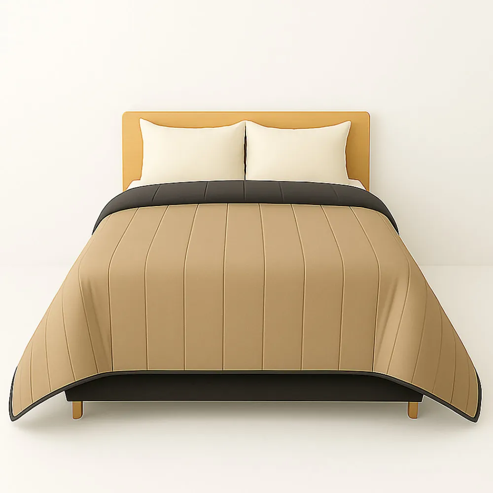 Couette légère Gris foncé / Taupe - 2 personnes 220 x 240 - 13242-3>Mortreux Sale