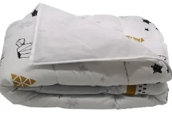 Mortreux Couette Légère Imprimée Sapin Futé / Non Tissé Blanc - 1 Personne 140 x 200 - 13998* Couette