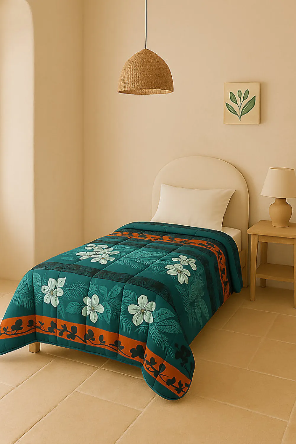 Couette Légère Imprimée Végétal - 1 Personne 140x200 - 20877>Mortreux Sale