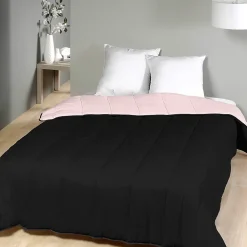 Mortreux Couette légère Noir / Rose pale - 2 personnes 220 x 240 - 13242-2* Couette