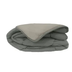 Couette Microfibre 400g/m² CALGARY Acier & Argent 220x240cm><noscript><img width=