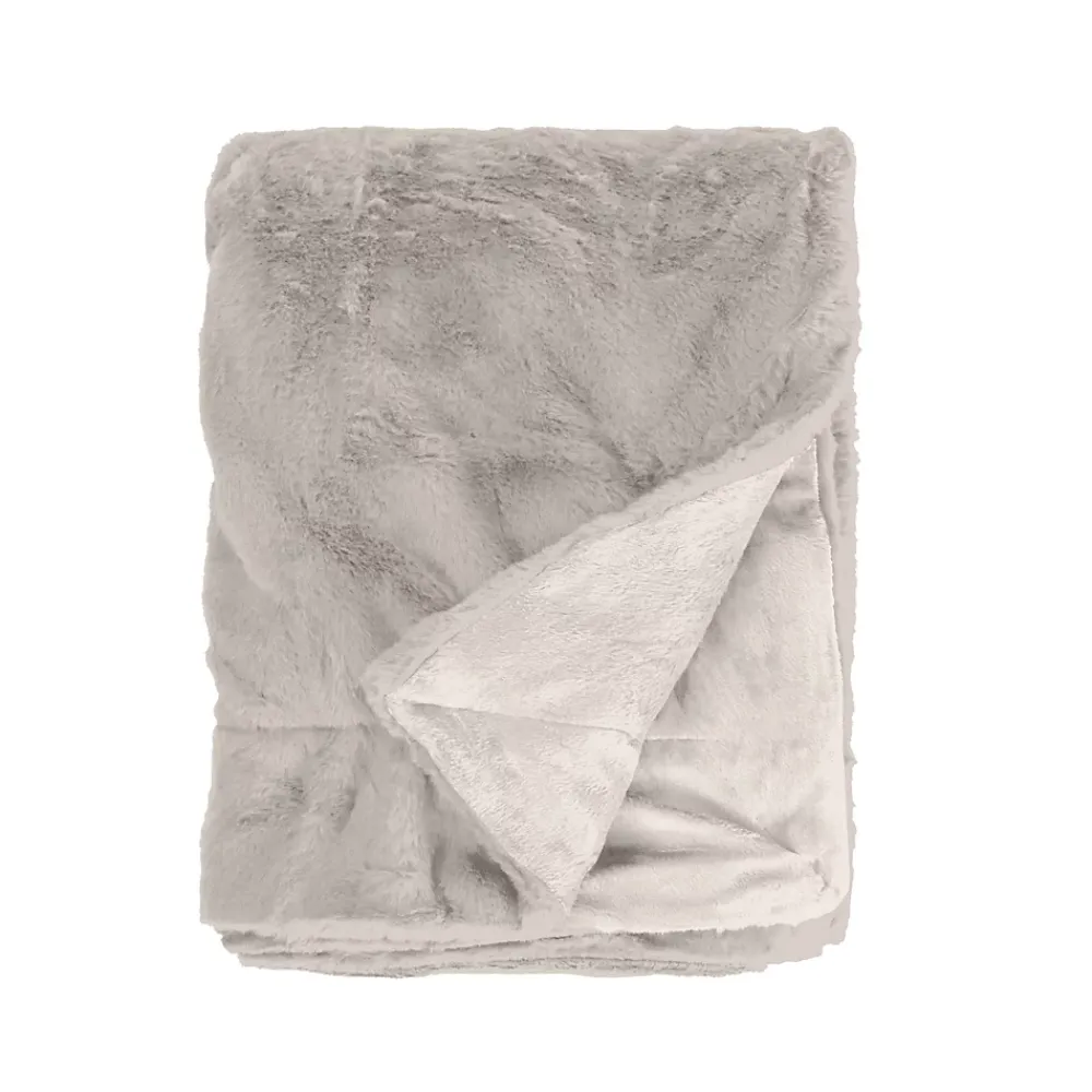 Sacasa Couette Plaid gris en Polyester 130x170 cm - Collection MINNOR -* Boutis, Couvre-Lit, Édredon