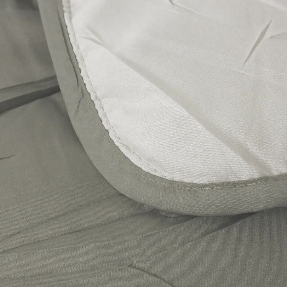 Couette été 260x240 cm COCOON BICOLORE Taupe/Lin garnissage fibre polyester 200g/m2>Linnea Discount