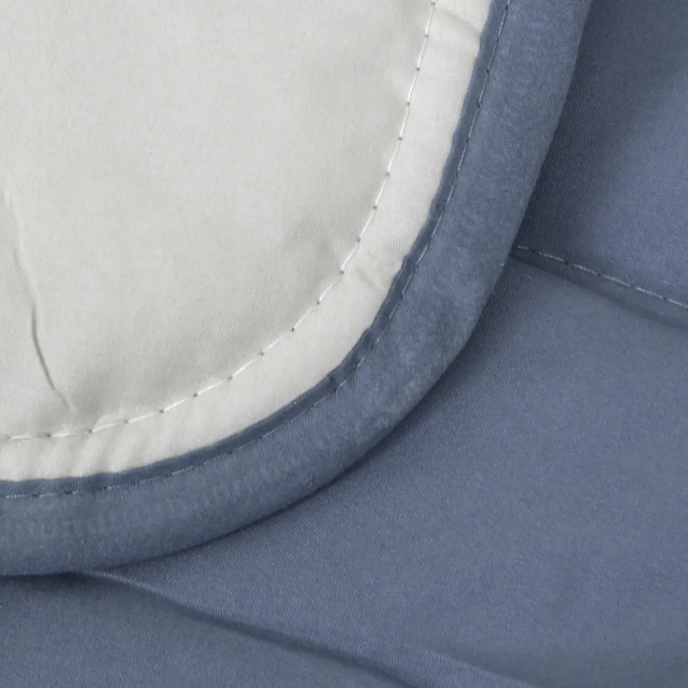 Couette été 260x240 cm COCOON BICOLORE Petrole/Mastic garnissage fibre polyester 200g/m2>Linnea Outlet
