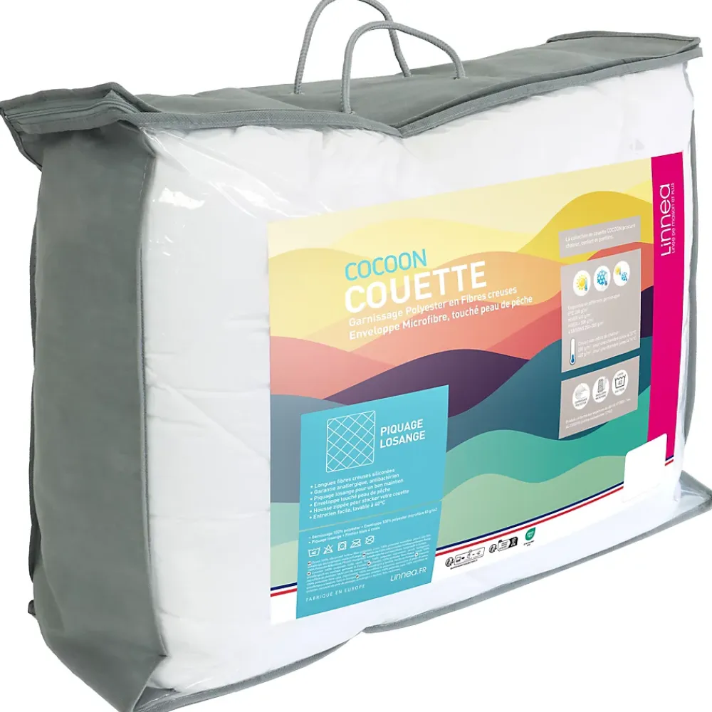 Linnea Couette été 200x200 cm COCOON garnissage fibre polyester 200g/m2* Couette