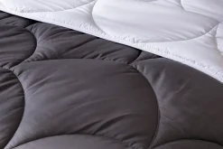 Abeil Couette tempérée 220 x 240 cm bicolore polyester gris et blanc* Couette