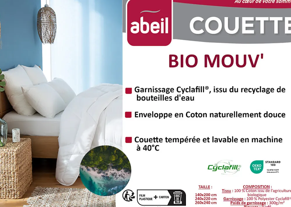 Couette tempérée 140 x 200 cm coton blanc>Abeil Clearance