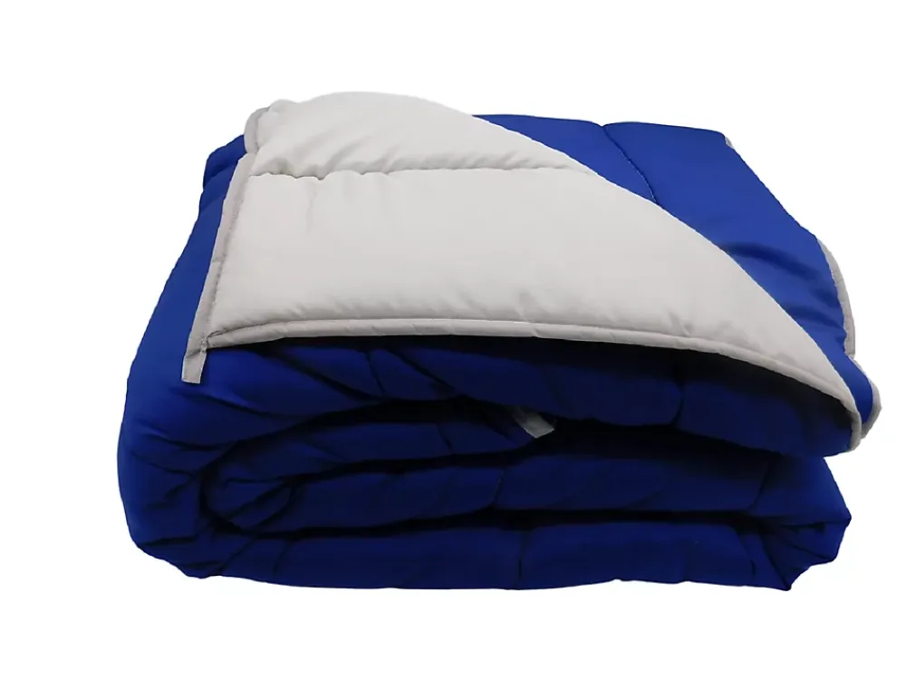 Mortreux Couette tempérée Bleu limoges / Gris perle - 2 personnes 220 x 240 - 12977-9* Couette