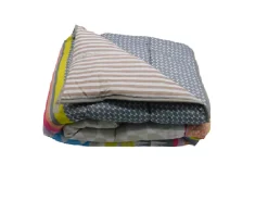 Couette Tempérée Geométrique/rayures Beige - 1 Personne 140 x 200 - 12965-11>Mortreux New
