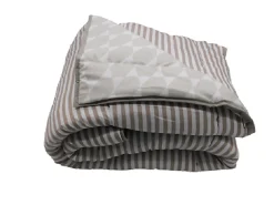 Couette Tempérée Geométrique/rayures Beige - 1 Personne 140 x 200 - 12965-11>Mortreux New