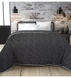 Couette tempérée Gris et blanc 300g 140 x 200 pour lit 1 place>Abeil Outlet