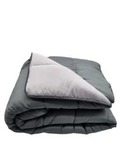 Couette Tempérée Gris Foncé/gris Clair - 2 Personnes 220 x 240 - 20727><noscript><img width=