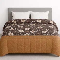 Mortreux Couette tempérée imprimée bouquet - 2 personnes 220 x 240 - mi saison - 20882* Couette