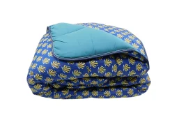 Couette tempérée imprimée D-tox / uni bleu - 2 personnes 220 x 240 ->Mortreux