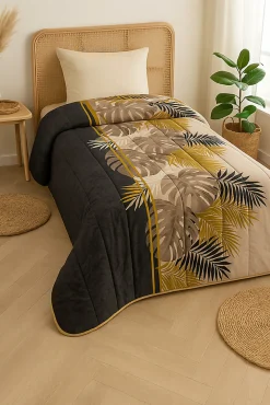 Couette Tempérée Imprimée Feuillage - 1 Personne 140x200 - 28790>Mortreux