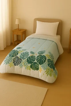 Couette tempérée imprimée Marvin - 1 personne 140 x 200 - 17121>Mortreux Discount