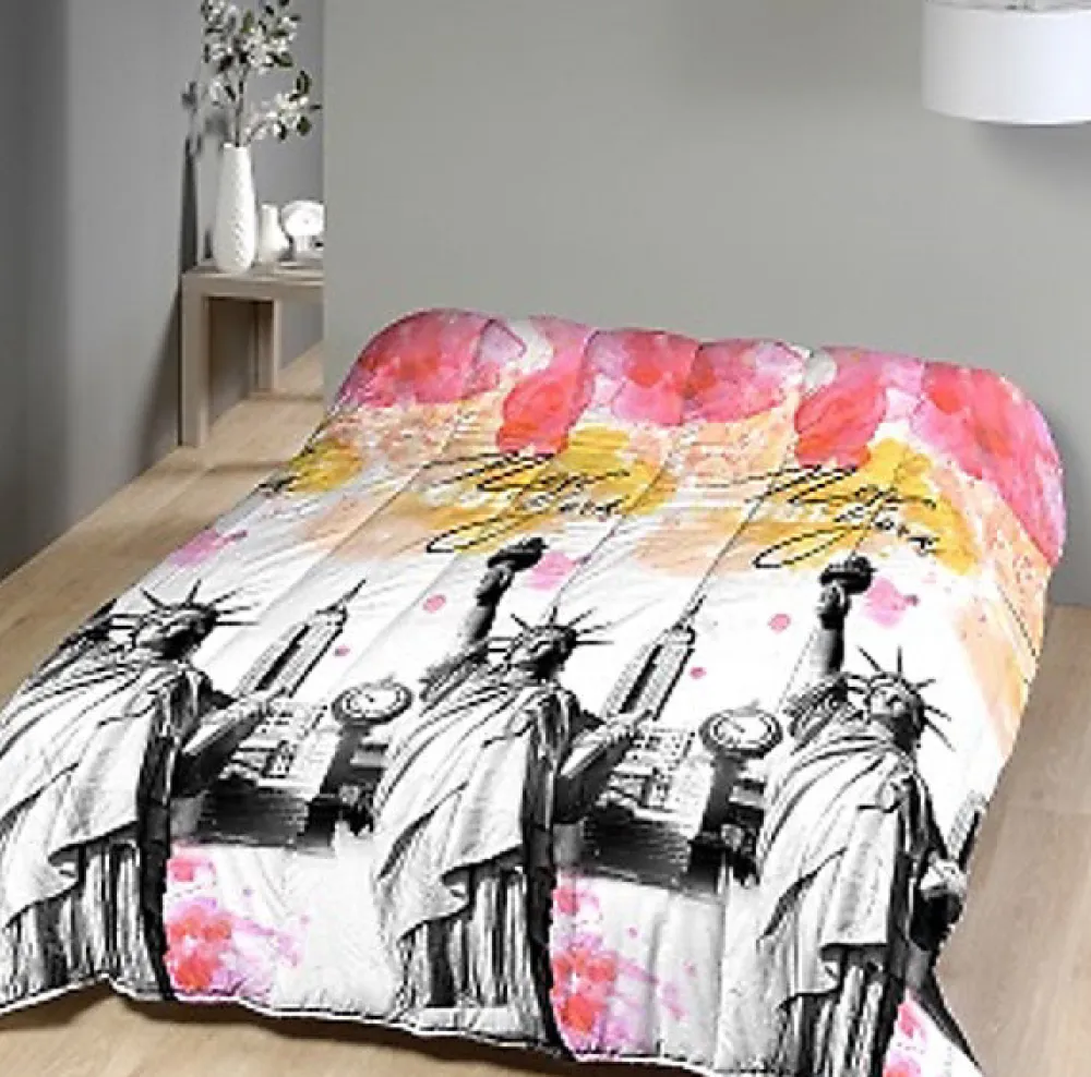 Couette Tempérée Imprimée New York Colors - 1 Personne 140 x 200 - 12965-17>Mortreux Online