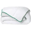 Couette tempérée traitement anti-acariens naturel de DREAMEA en microfibre - 140 x 200 cm - 300 gr/ m² - Biais vert - AZYLIA II>Vente-unique Sale